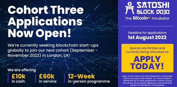 Ein Aufruf an Blockchain-Startups für die London Satoshi Block Dojo Kohorte 3